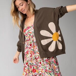 Natural Life "Live Happy" Medium Cardigan